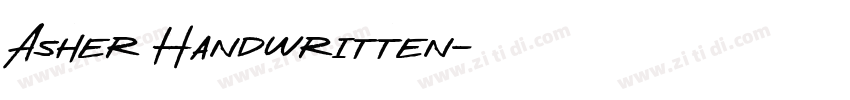 Asher Handwritten字体转换